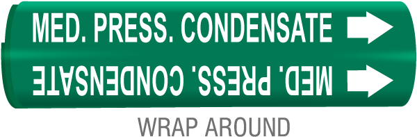 Med Press Condensate Snap-Around & Strap-On Pipe Marker