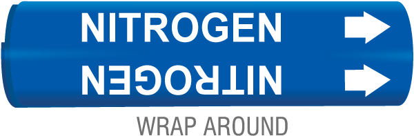 Nitrogen Wrap Around & Strap On Pipe Marker