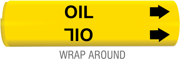 Oil Snap-Around & Strap-On Pipe Marker