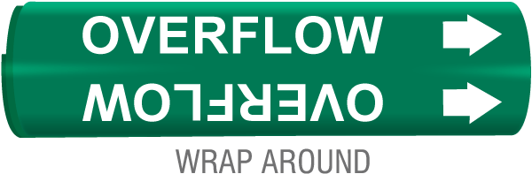 Overflow Wrap Around & Strap On Pipe Marker