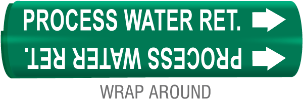 Process Water Ret. Wrap Around & Strap On Pipe Marker