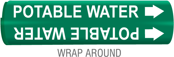 Potable Water Snap-Around & Strap-On Pipe Marker