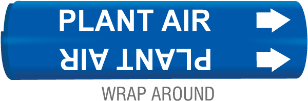 Plant Air Wrap Around & Strap On Pipe Marker