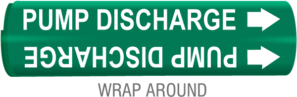 Pump Discharge Snap-Around & Strap-On Pipe Marker