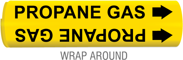 Propane Gas Wrap Around & Strap On Pipe Marker