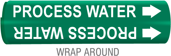 Process Water Snap-Around & Strap-On Pipe Marker