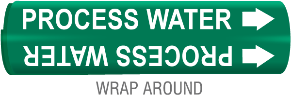 Process Water Wrap Around & Strap On Pipe Marker