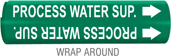 Process Water Sup. Snap-Around & Strap-On Pipe Marker