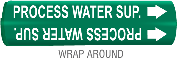 Process Water Sup. Wrap Around & Strap On Pipe Marker