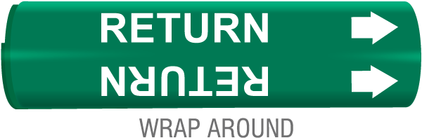 Return Wrap Around & Strap On Pipe Marker