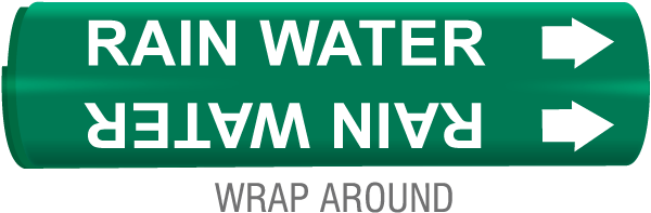 Rain Water Snap-Around & Strap-On Pipe Marker