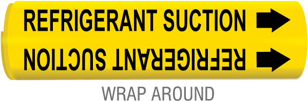 Refrigerant Suction Snap-Around & Strap-On Pipe Marker