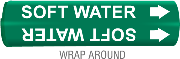 Soft Water Wrap Around & Strap On Pipe Marker