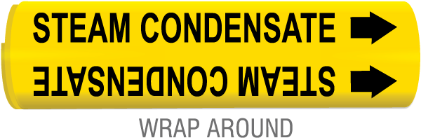 Steam Condensate Snap-Around & Strap-On Pipe Marker