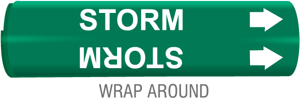 Storm Wrap Around & Strap On Pipe Marker