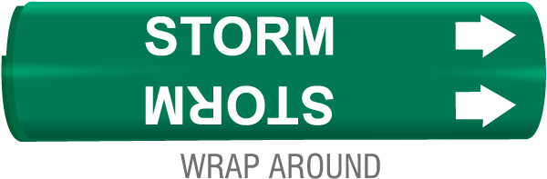 Storm Snap-Around & Strap-On Pipe Marker