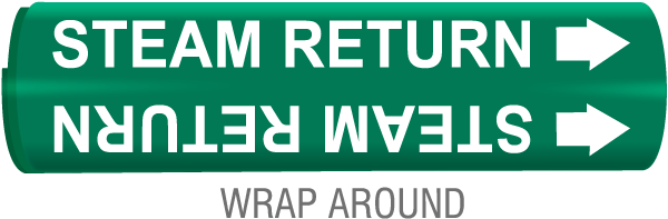 Steam Return Snap-Around & Strap-On Pipe Marker