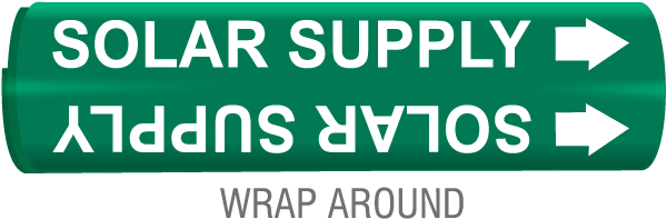 Solar Supply Snap-Around & Strap-On Pipe Marker