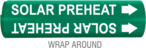 Solar Preheat Snap-Around & Strap-On Pipe Marker