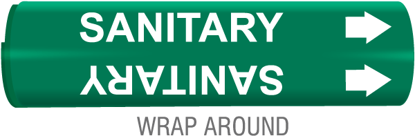 Sanitary Snap-Around & Strap-On Pipe Marker