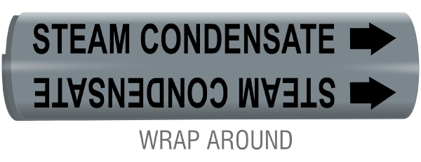 Steam Condensate Snap-Around and Strap-On Pipe Marker