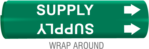 Supply Wrap Around & Strap On Pipe Marker