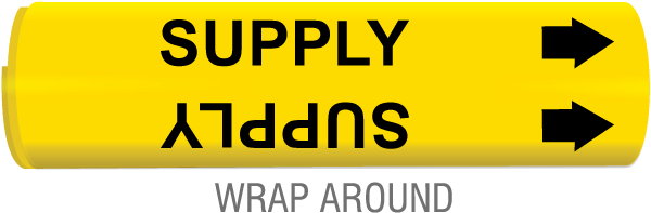 Supply Wrap Around & Strap On Pipe Marker