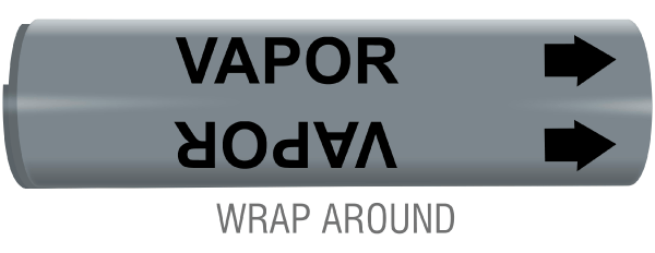 Vapor Snap-Around and Strap-On Pipe Marker