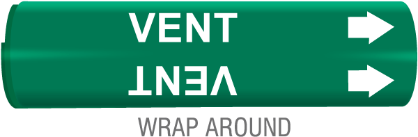 Vent Snap-Around & Strap-On Pipe Marker