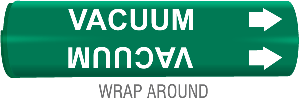Vacuum Wrap Around & Strap On Pipe Marker