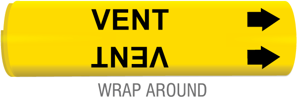 Vent Snap-Around & Strap-On Pipe Marker