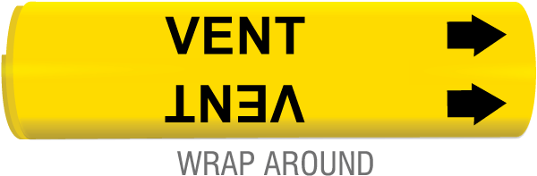 Vent Wrap Around & Strap On Pipe Marker