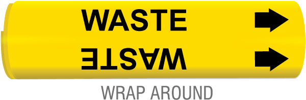Waste Snap-Around & Strap-On Pipe Marker