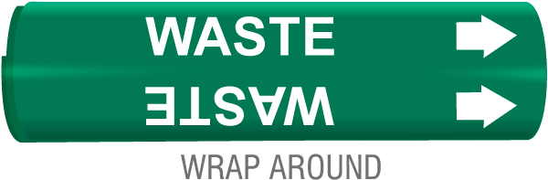 Waste Wrap Around & Strap On Pipe Marker