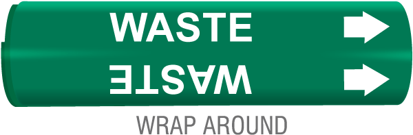 Waste Snap-Around & Strap-On Pipe Marker