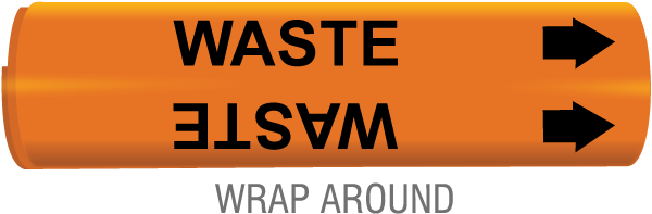 Waste Snap-Around & Strap-On Pipe Marker