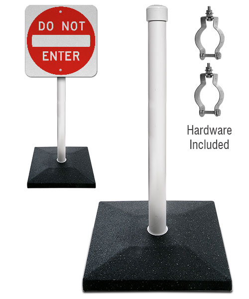 20 lb. Portable Sign Stand with 5' PVC Post
