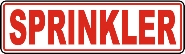 Sprinkler Sign