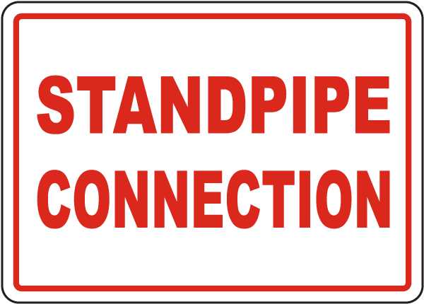 Standpipe Connection Sign