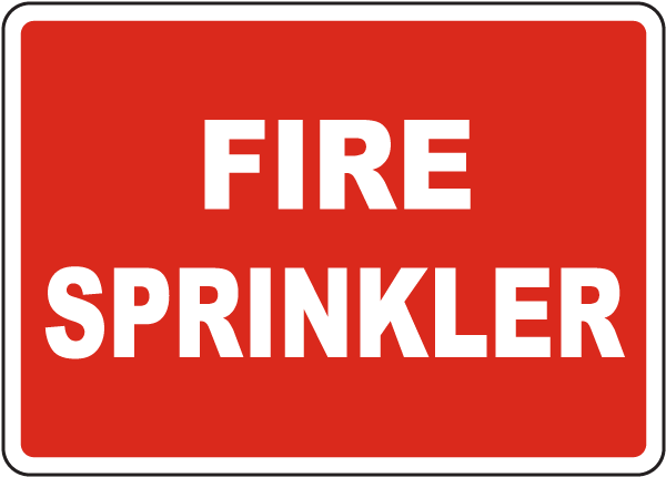 Fire Sprinkler Sign