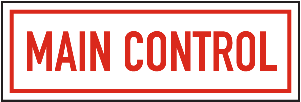 Main Control Sign