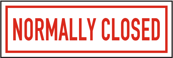 Normally Closed Sign