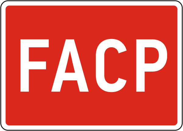 FACP - Fire Alarm Control Panel Red Sign