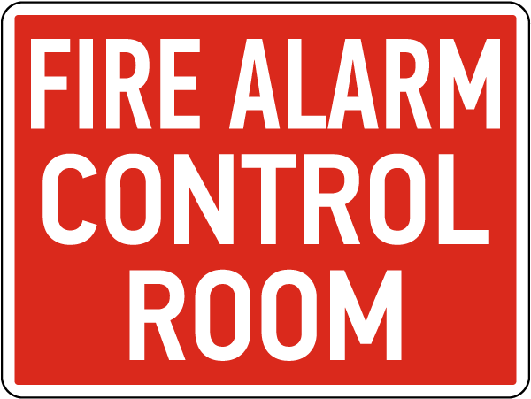 Fire Alarm Control Room Sign