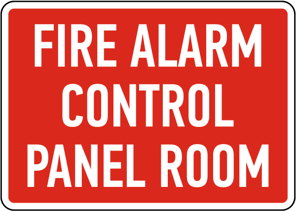 Fire Alarm Control Panel Room Sign
