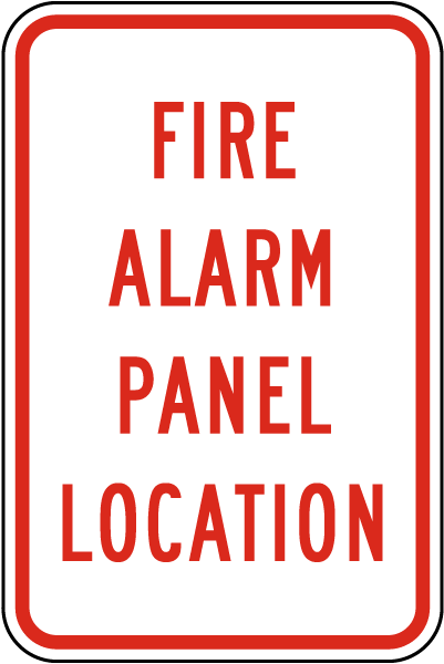 Fire Alarm Panel Location Sign