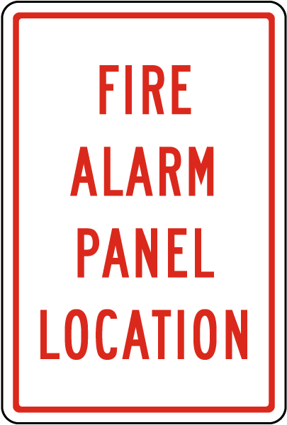 Fire Alarm Panel Location Sign