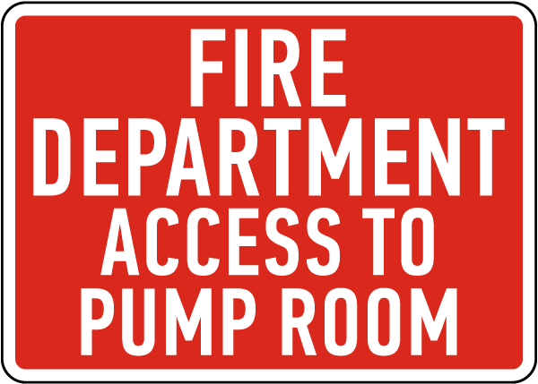 Fire Department Access Sign