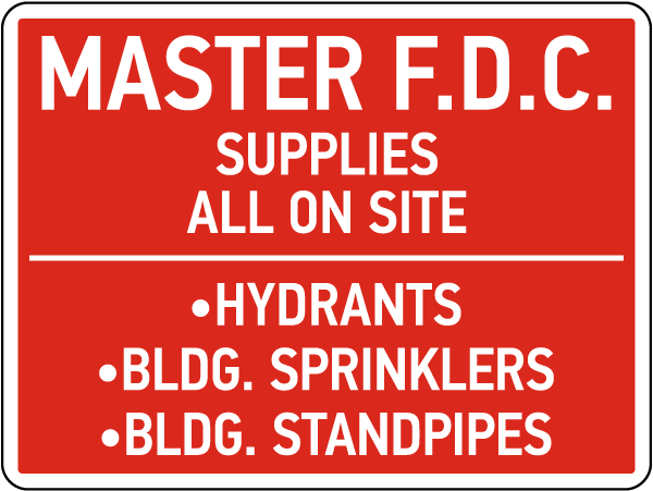Master F.D.C. Supply Sign