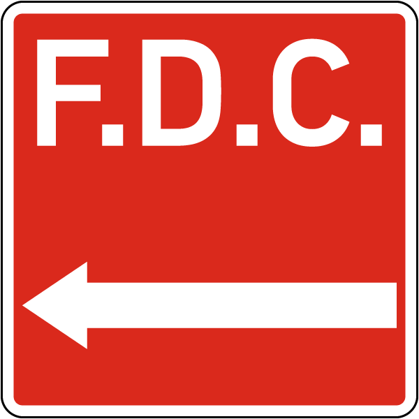 F.D.C. w/ Left Arrow Sign